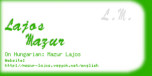 lajos mazur business card